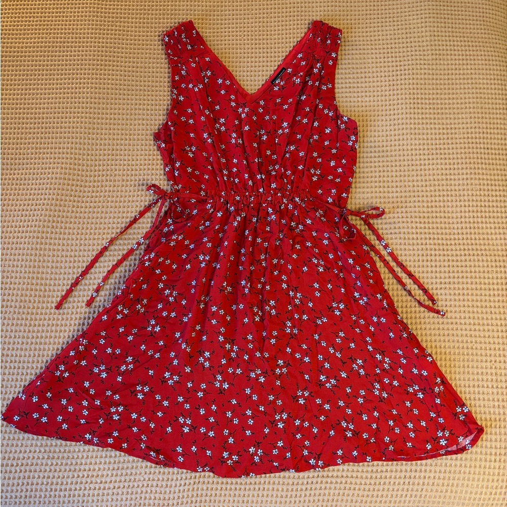 EUC Mercer & Madison Floral Sleeveless A-Line Red Mini Dress | Women’s 12